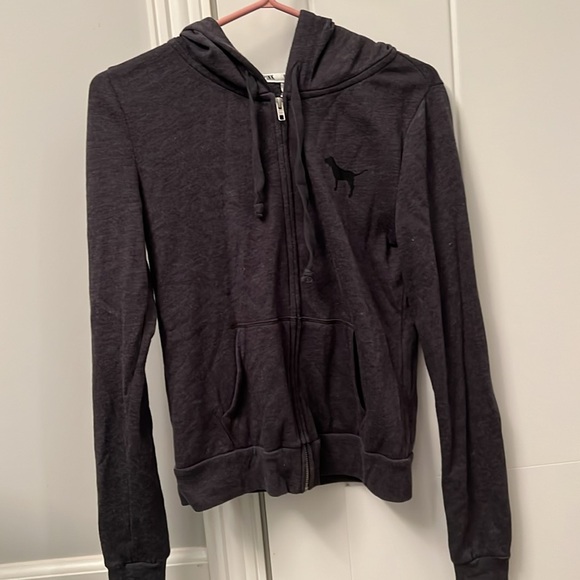 SUPER SOFT THIN PINK ZIP HOODIE - Picture 2 of 6